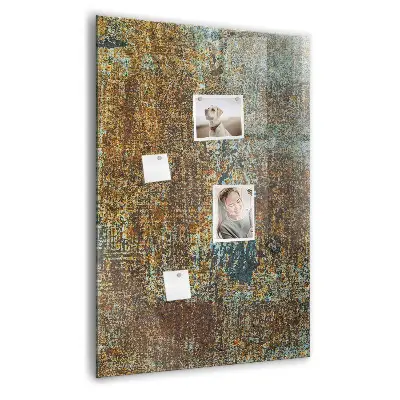 Magnetic glass dry erase board in Rust