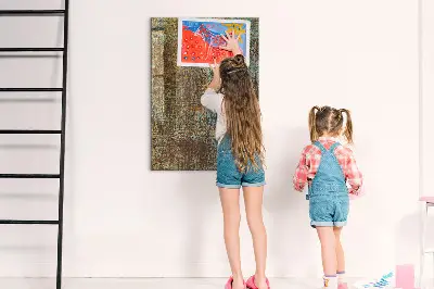 Magnetic glass dry erase board in Rust