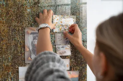 Magnetic glass dry erase board in Rust