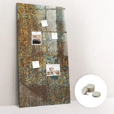 Magnetic glass dry erase board in Rust
