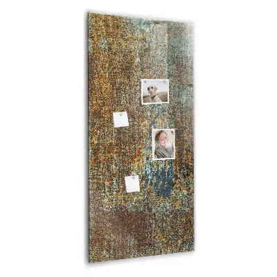 Magnetic glass dry erase board in Rust