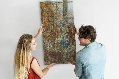 Magnetic glass dry erase board in Rust