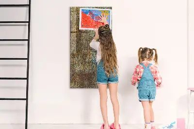 Magnetic glass dry erase board in Rust