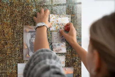 Magnetic glass dry erase board in Rust
