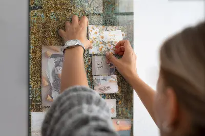 Magnetic glass dry erase board in Rust