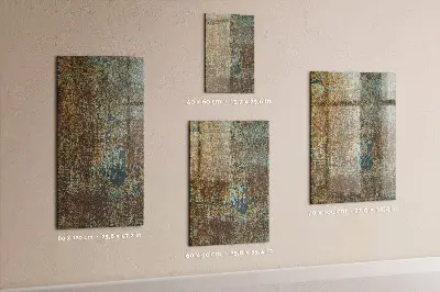 Magnetic glass dry erase board in Rust