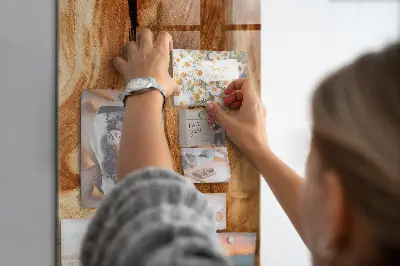 Magnetic glass dry erase board with a natural wood frame