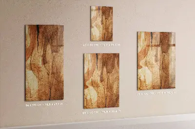 Magnetic glass dry erase board with a natural wood frame