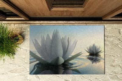 Doormat front door Water lilies