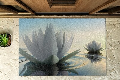 Doormat front door Water lilies