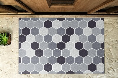 Doormat front door Geometric Hexagons