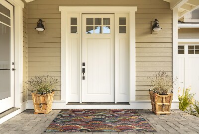 Doormat front door Coloured semicircles