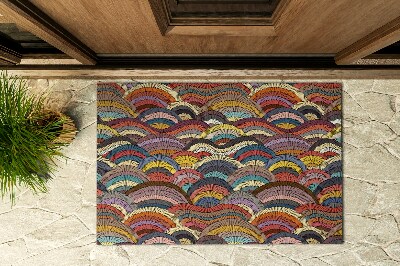 Doormat front door Coloured semicircles