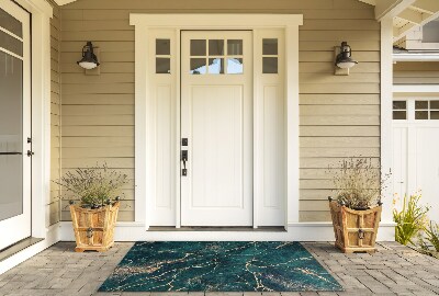 Doormat front door Turquoise Marble