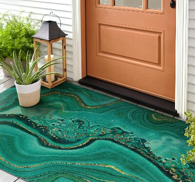 Doormat front door Turquoise marble