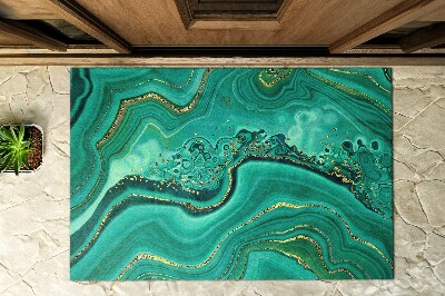 Doormat front door Turquoise marble