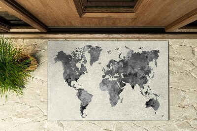 Outside door mat Cartographic globe