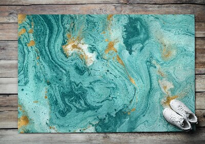 Outdoor door mat Marble Turquoise