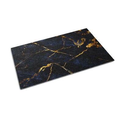 Outdoor door mat Navy blue marble