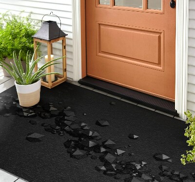 Doormat front door Black Abstract