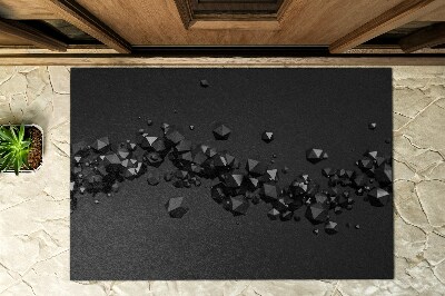 Doormat front door Black Abstract