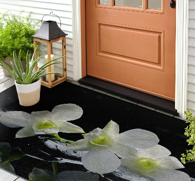 Doormat front door Orchids