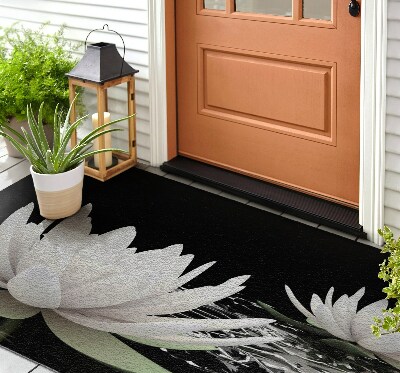 Doormat front door Delicate Water Lilies