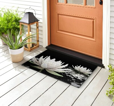 Doormat front door Delicate Water Lilies