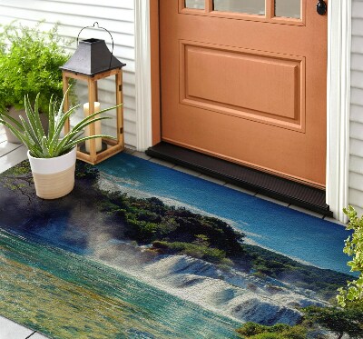 Doormat front door Tropical Waterfall