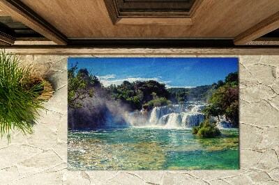 Doormat front door Tropical Waterfall