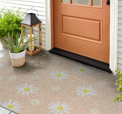 Outdoor door mat Floral motif
