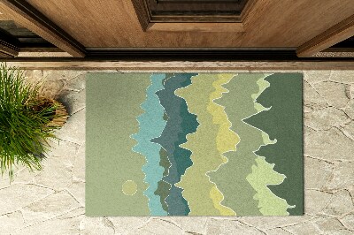 Outdoor door mat Abstract Mountains