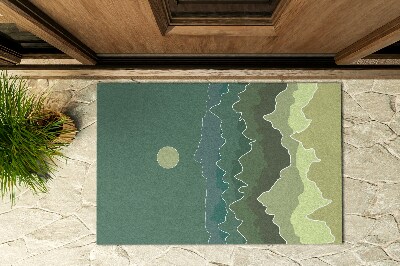 Outdoor door mat Mountain Outlines
