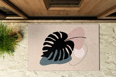 Outdoor door mat Monstera