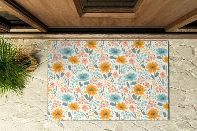 Entrance mat Floral motif
