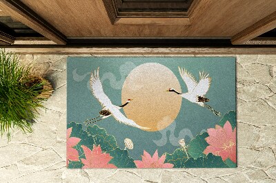Front door doormat Flowers and Birds