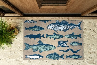 Front door mat Fisherman's pattern