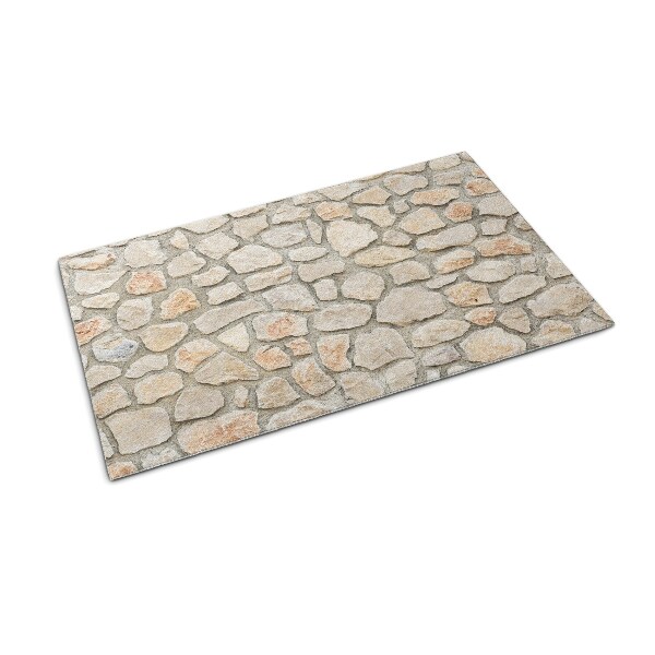 Outdoor door mat Wall of stones