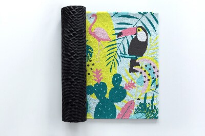 Outdoor door mat Abstract Birds and Plants