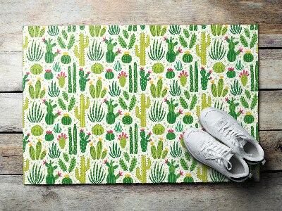 Outdoor door mat Cactus motif