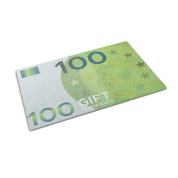 Front door rug Euro currency