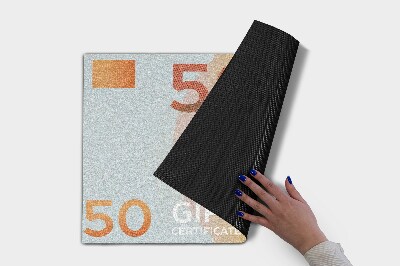 Outdoor door mat Euro currency
