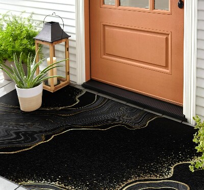 Outdoor door mat Black Marble