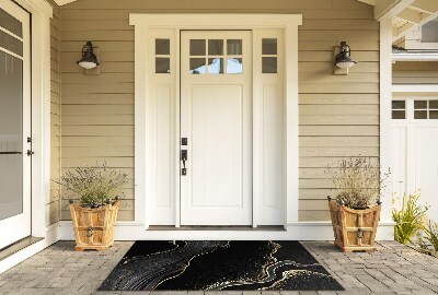 Outdoor door mat Black Marble