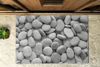 Outdoor floor mat Beach with stones