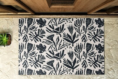 Outdoor floor mat Abstract Flora