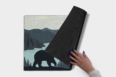 Outdoor floor mat Bear in nature