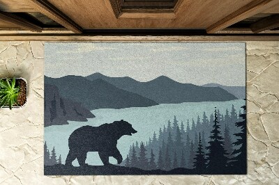 Outdoor floor mat Bear in nature
