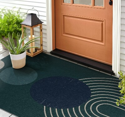 Outdoor door mat Circular Geometry