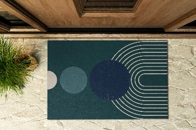 Outdoor door mat Circular Geometry
